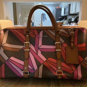 Michael Kors Bedford travel extra large weekend brown multi